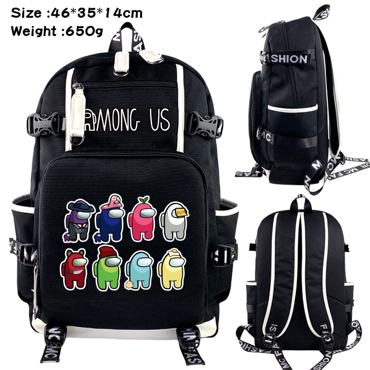 Among us Data USB Backpack Cartoon Print Student Backpack 46X35X14CM 650G Style 2-10