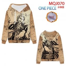 One Piece Anime hooded plus fl...