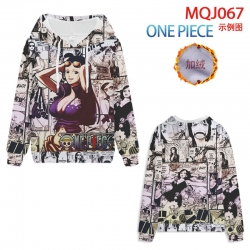One Piece Anime hooded plus fl...