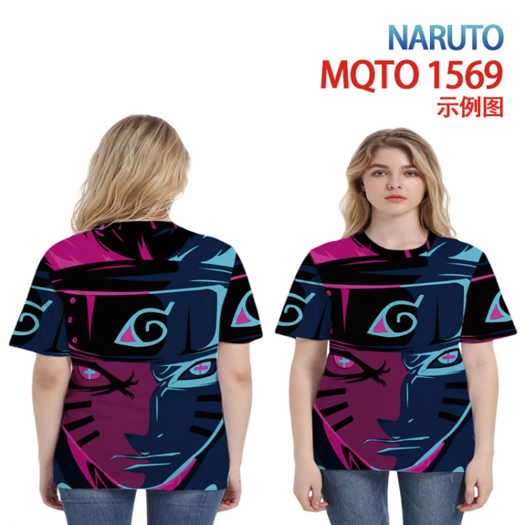Naruto Full color printing flower short sleeve T-shirt 2XS-4XL, 9 sizes MQTO1569