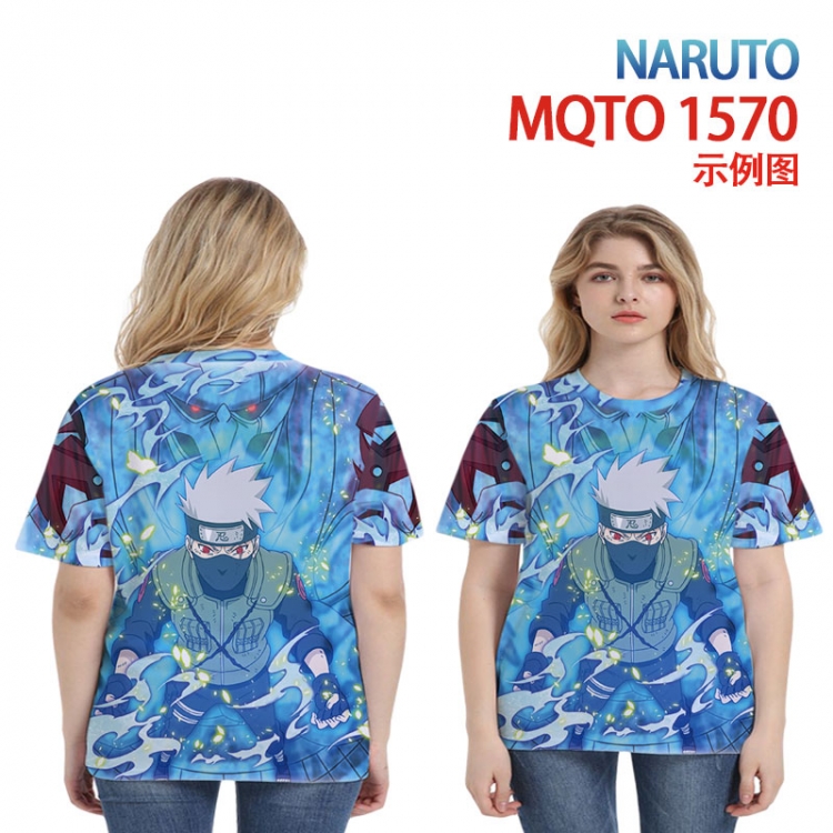 Naruto Full color printing flower short sleeve T-shirt 2XS-4XL, 9 sizes MQTO1570