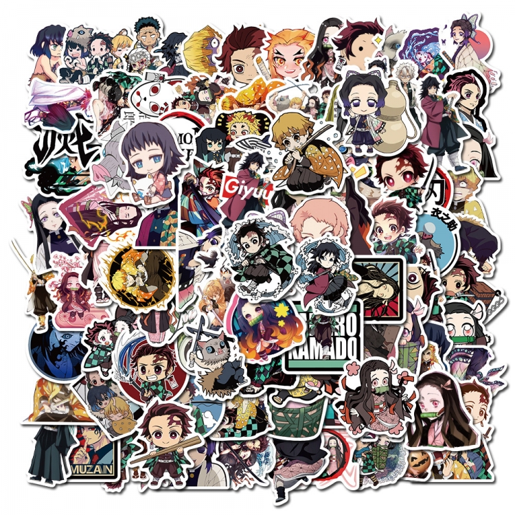 Demon Slayer Kimets Doodle stickers Waterproof stickers a set of 100 price for 5 sets Style B