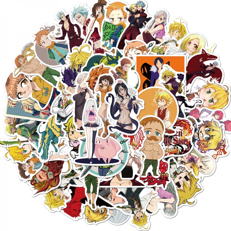 The Seven Deadly Sins Doodle stickers Waterproof stickers a set of 50 price for 5 sets