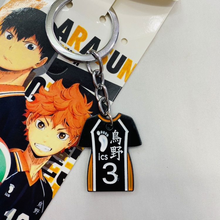 Haikyuu!! Cartoon Anime Stainless steel military key chain pendant 4612 price for 5 pcs