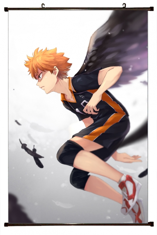 Haikyuu!! Anime black Plastic rod Cloth painting Wall Scroll 60X90CM p1347