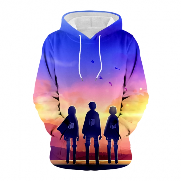 Shingeki no Kyojin Anime 3D digital printing casual fashion hooded sweater