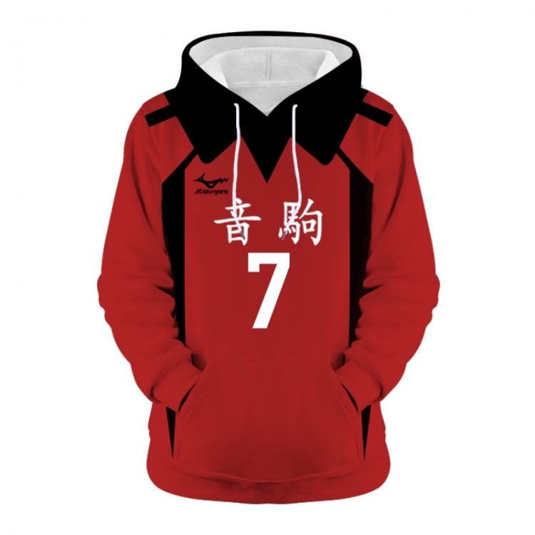 Haikyuu!! Anime 3D digital printing casual fashion hooded sweater