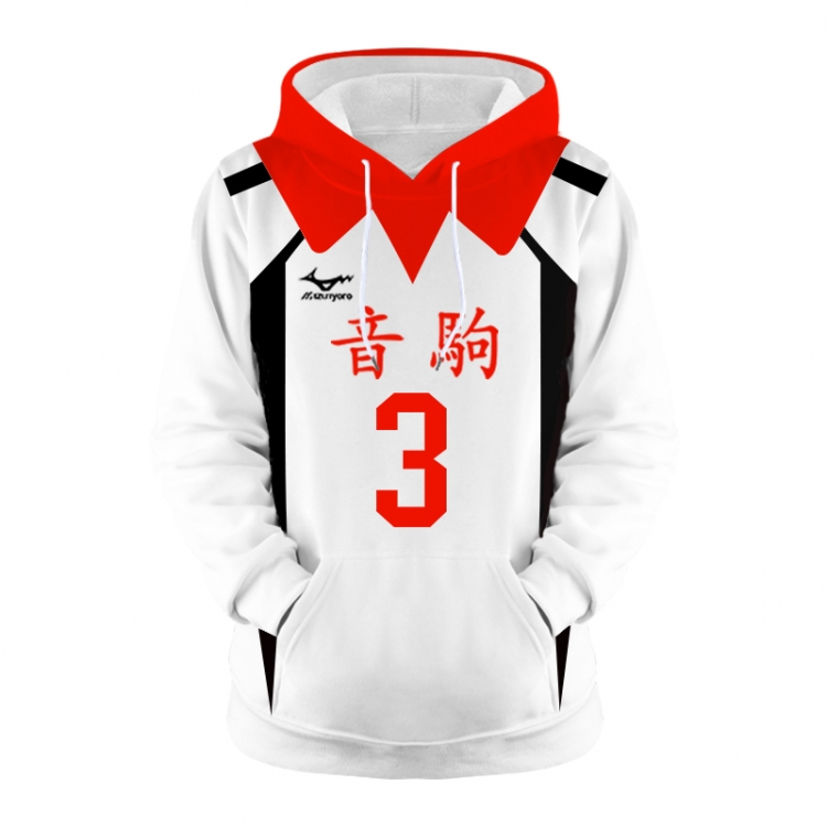 Haikyuu!! Anime 3D digital printing casual fashion hooded sweater