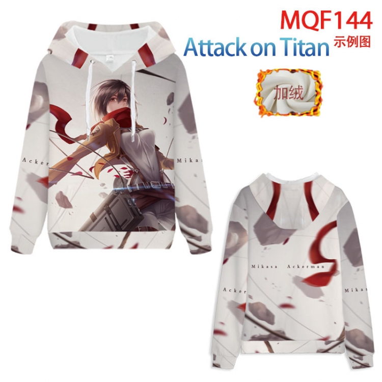 Shingeki no Kyojin Fuhe velvet padded hooded patch pocket sweater 9 sizes from XXS to 4XL MQF144
