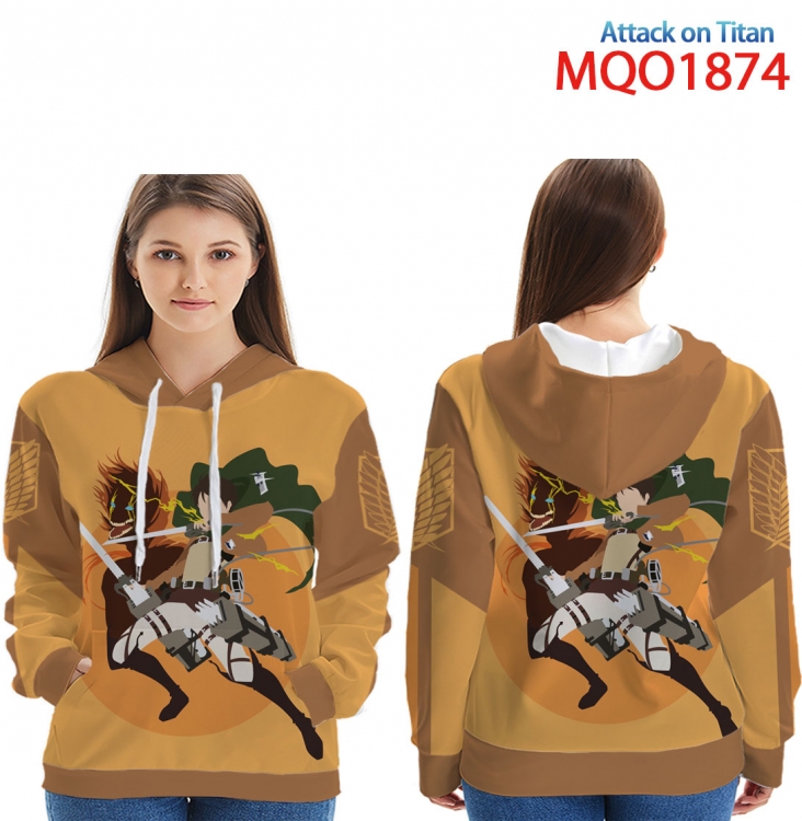 Shingeki no Kyojin Full Color Patch pocket Sweatshirt Hoodie  9 sizes from XXS to 4XL MQO1874