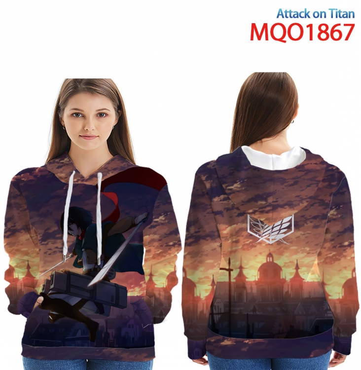 Shingeki no Kyojin Full Color Patch pocket Sweatshirt Hoodie  9 sizes from XXS to 4XL MQO1867