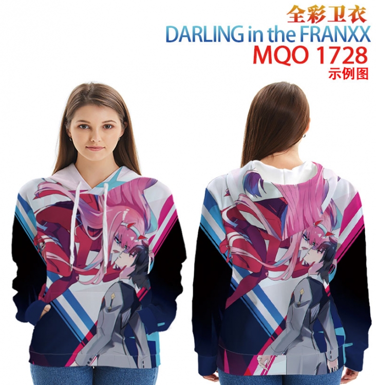 DARLING in the FRANXX  Full Color Patch pocket Sweatshirt Hoodie  9 sizes from 2XS to 4XL MQO 1728
