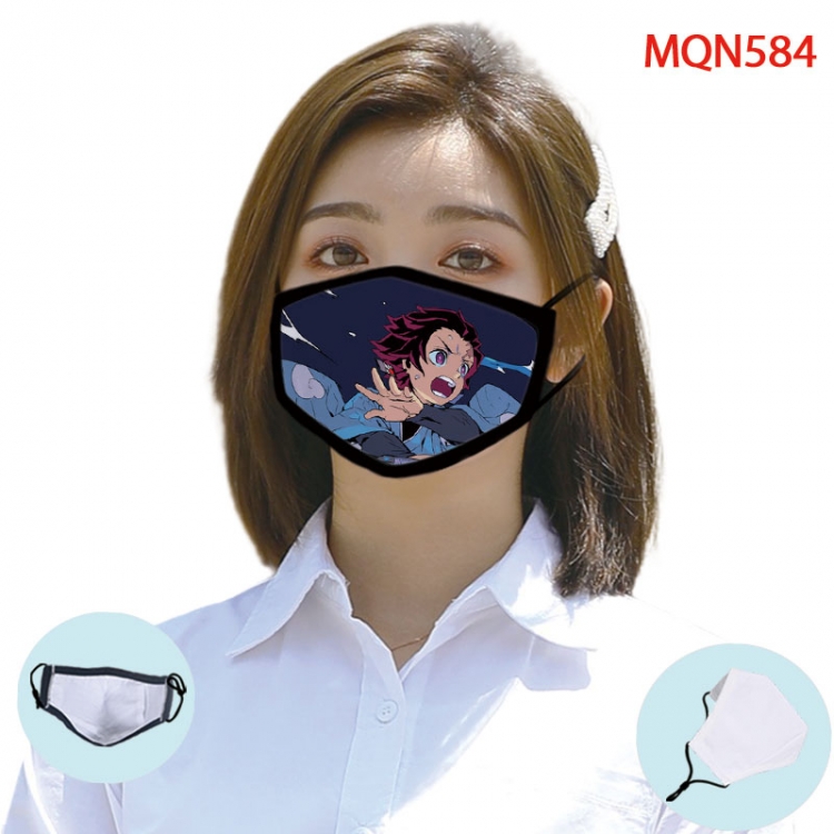 Demon Slayer Kimets Color printing Space cotton Masks price for 5 pcs (Can be placed PM2.5 filter,but not provided) MQN5