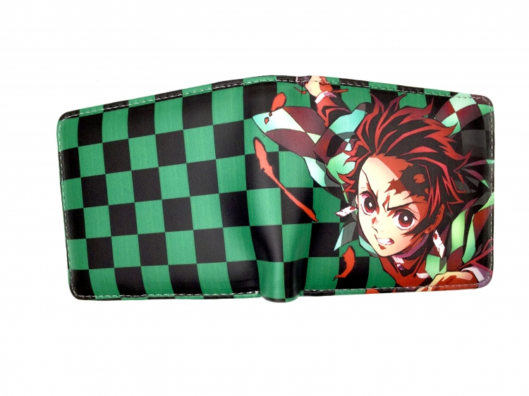 Demon Slayer Kimets Anime two fold  Short wallet 11X9.5CM 60G