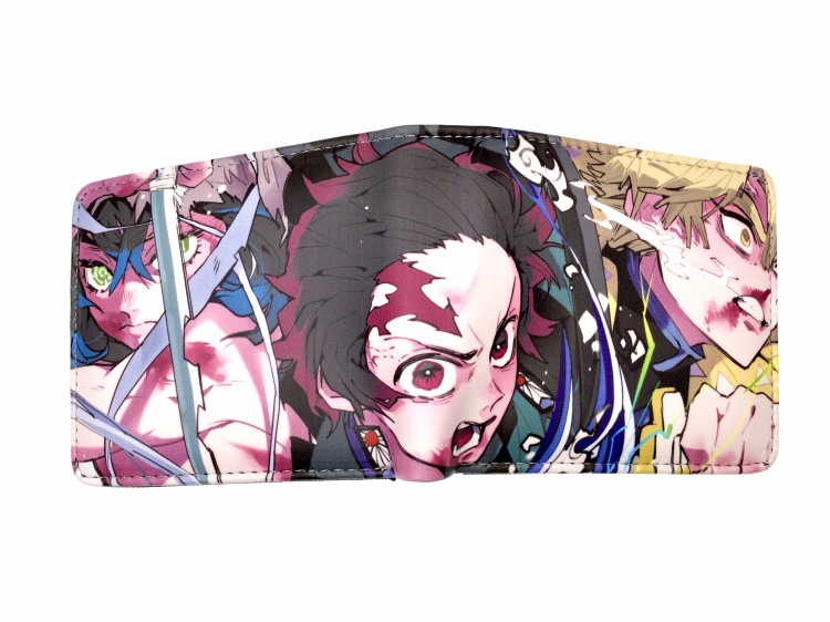 Demon Slayer Kimets Anime two fold  Short wallet 11X9.5CM 60G