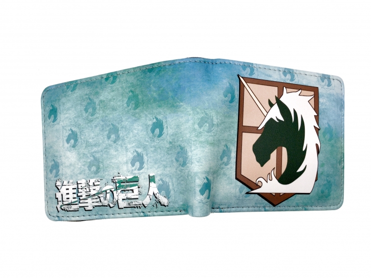 Shingeki no Kyojin Anime two fold  Short wallet 11X9.5CM 60G