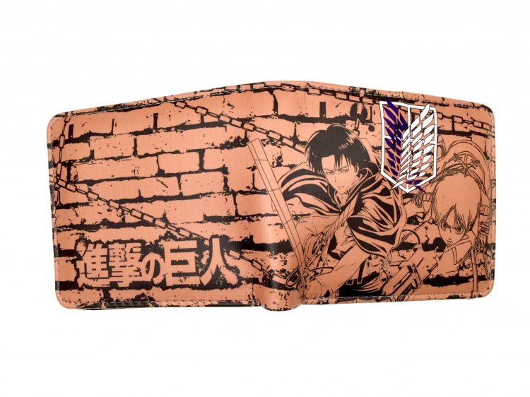 Shingeki no Kyojin Anime two fold  Short wallet 11X9.5CM 60G