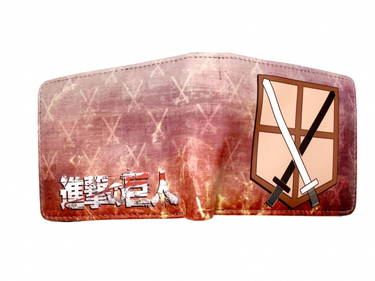 Shingeki no Kyojin Anime two fold  Short wallet 11X9.5CM 60G