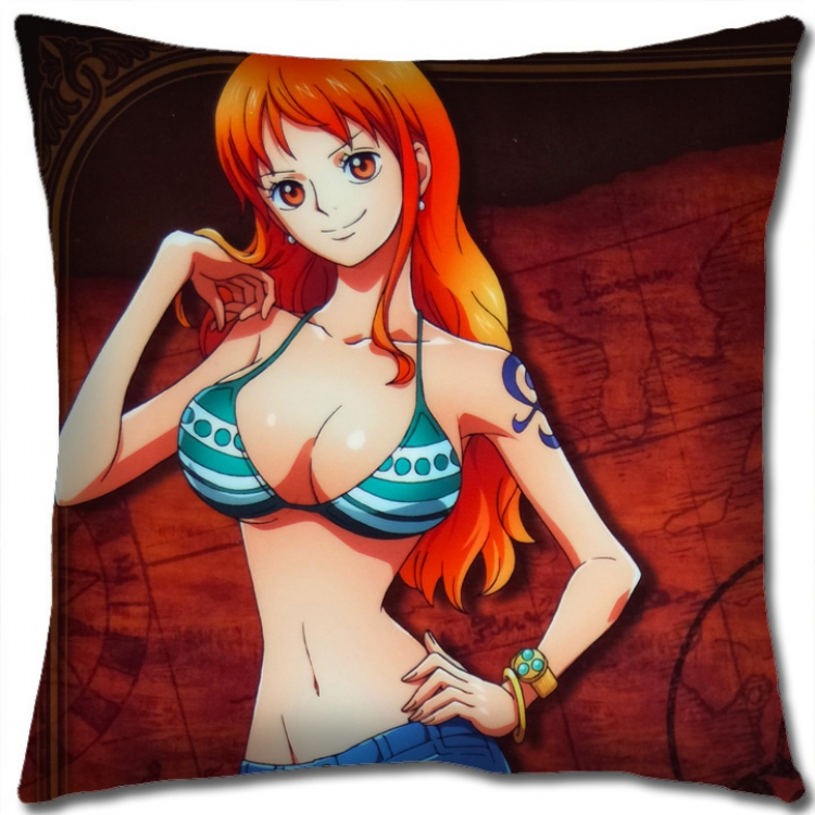 One Piece Anime square full-color pillow cushion 45X45CM NO FILLING H1376