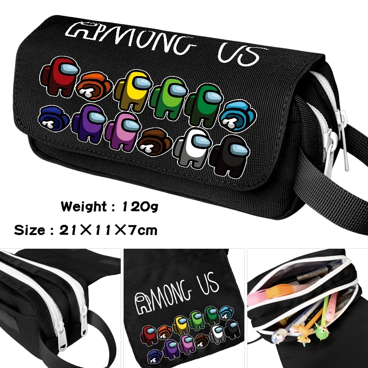 Among usWaterproof nylon double-layer pencil bag case wallet