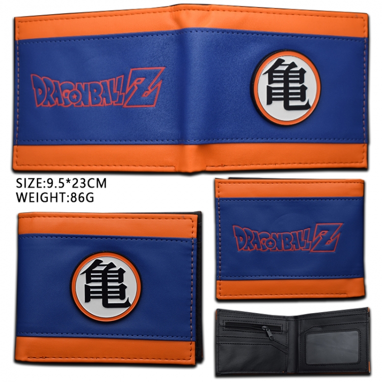 DRAGON BALL Hardware PU short two-fold wallet Purse 9.5X23.5CM 86G