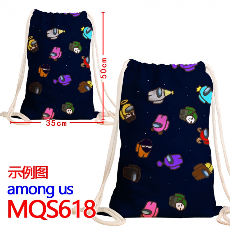 AMONG US Cartoon Drawstring Bags Bundle Backpack 50x35cm MQS618