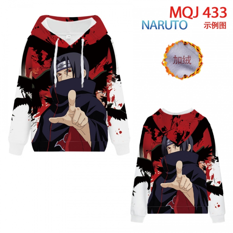 Naruto hooded plus fleece sweater 9 sizes from XXS to 4XL MQJ433