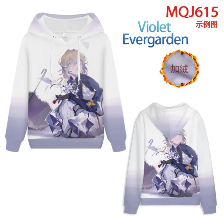 Violet Evergarden hooded plus fleece sweater 9 sizes from XXS to 4XL MQJ615