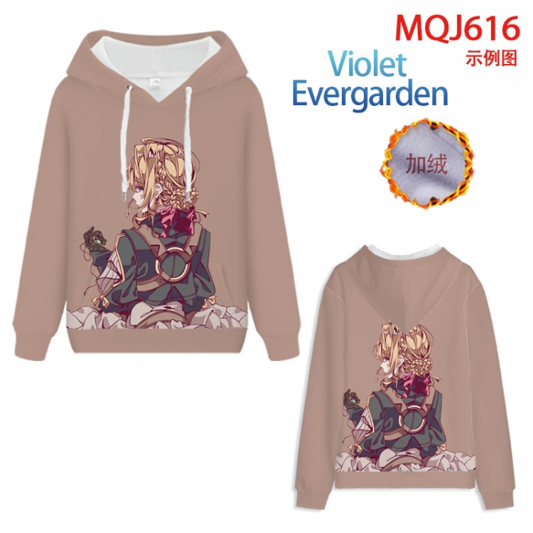 Violet Evergarden hooded plus fleece sweater 9 sizes from XXS to 4XL MQJ616