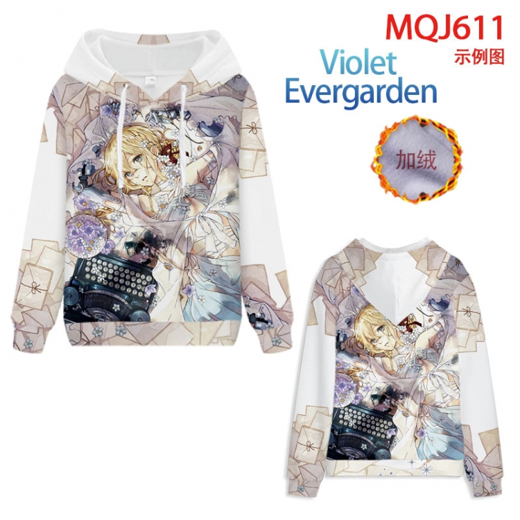 Violet Evergarden hooded plus fleece sweater 9 sizes from XXS to 4XL MQJ611