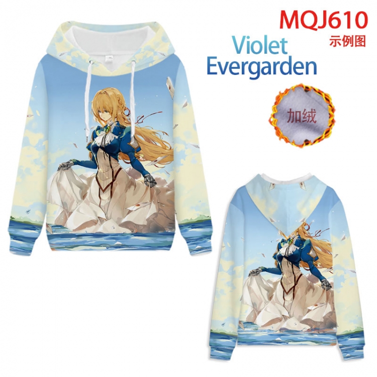 Violet Evergarden hooded plus fleece sweater 9 sizes from XXS to 4XL MQJ610