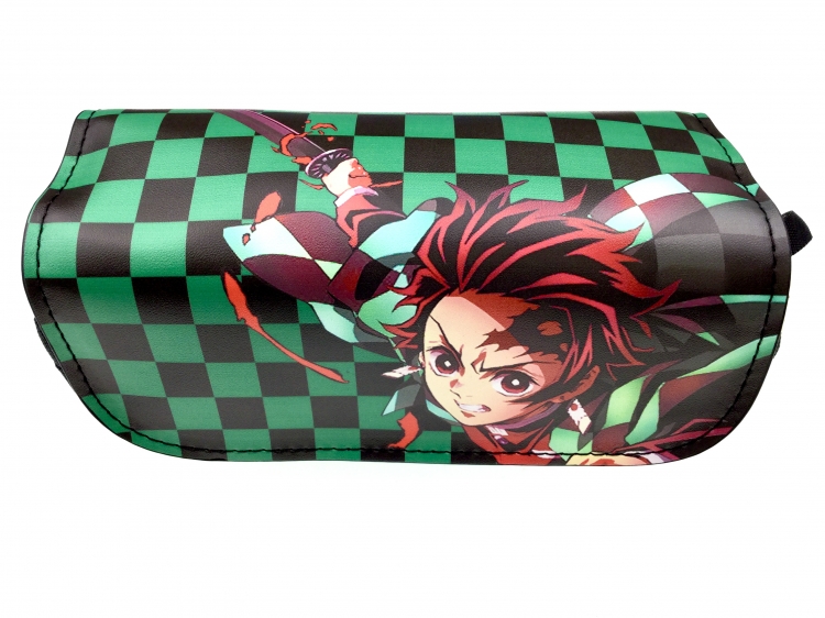 Demon Slayer Kimets Double zipper PU pencil Bag 20X10X7.5M 140G Style 4