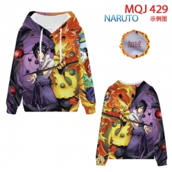 Naruto hooded plus fleece swea...