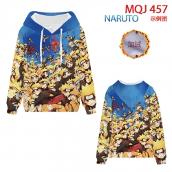 Naruto hooded plus fleece swea...
