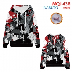 Naruto hooded plus fleece swea...