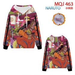 Naruto hooded plus fleece swea...