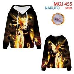 Naruto hooded plus fleece swea...