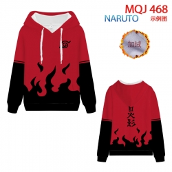 Naruto hooded plus fleece swea...