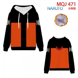 Naruto hooded plus fleece swea...