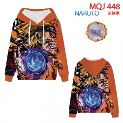 Naruto hooded plus fleece swea...