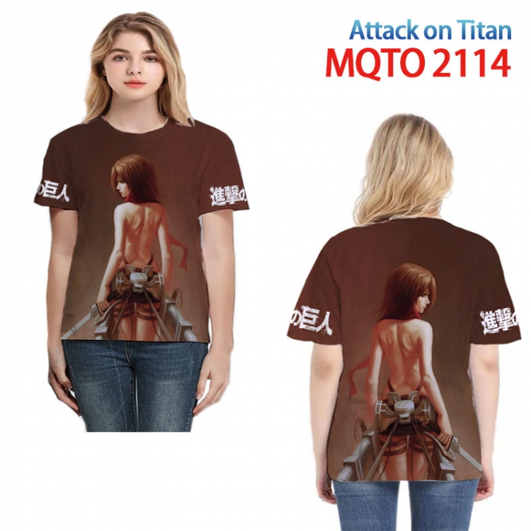 Shingeki no Kyojin Full color printed short-sleeved T-shirt  from 2XS to 4XL  MQTO 2114