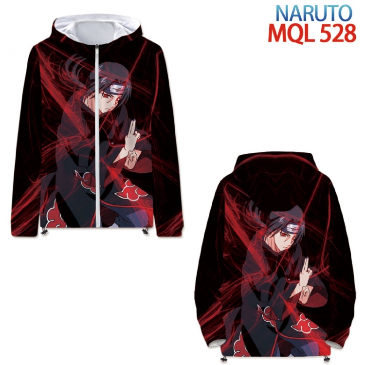 Naruto Full color coat hooded zipper trench coat S-4XL 7 size 