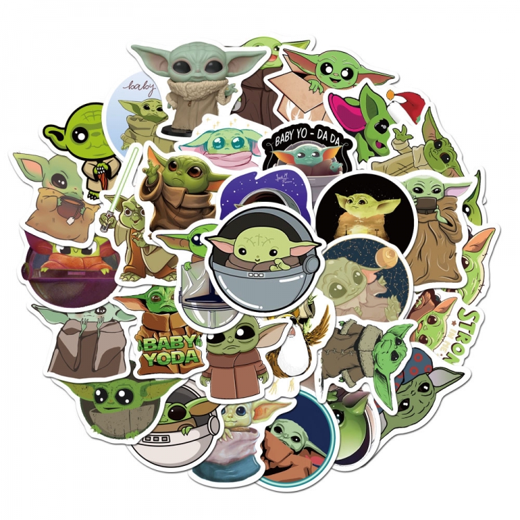 Star Wars Baby Yoda Doodle stickers Waterproof stickers a set of 50 price for 5 sets