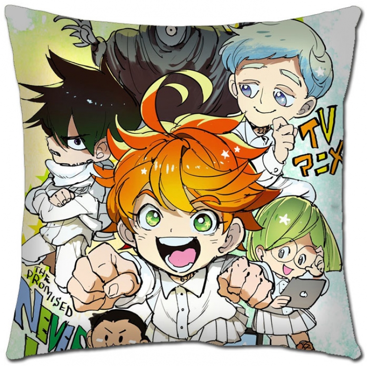 The Promised Neverla Anime square full-color pillow cushion 45X45CM NO FILLING Y2-8