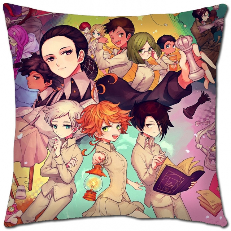 The Promised Neverla Anime square full-color pillow cushion 45X45CM NO FILLING  Y2-23