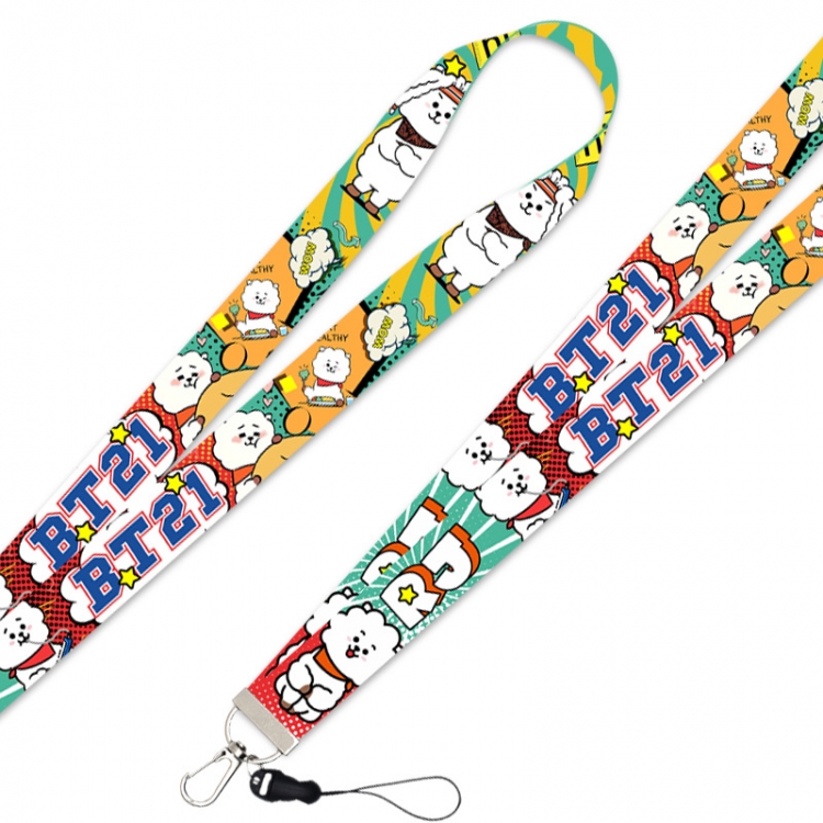 BTS Anime Silver buckle lanyard mobile phone rope 45CM  price for 10 pcs