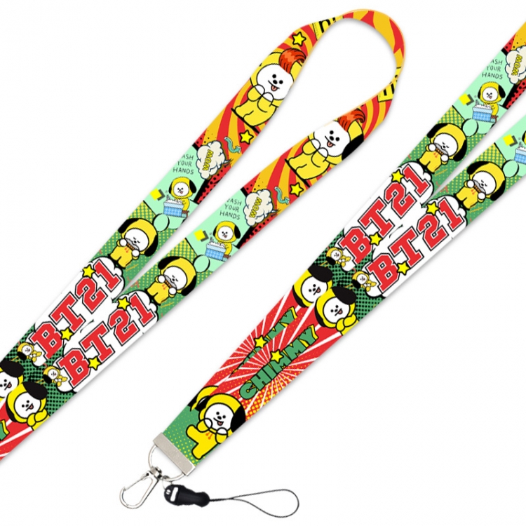 BTS Anime Silver buckle lanyard mobile phone rope 45CM   price for 10 pcs