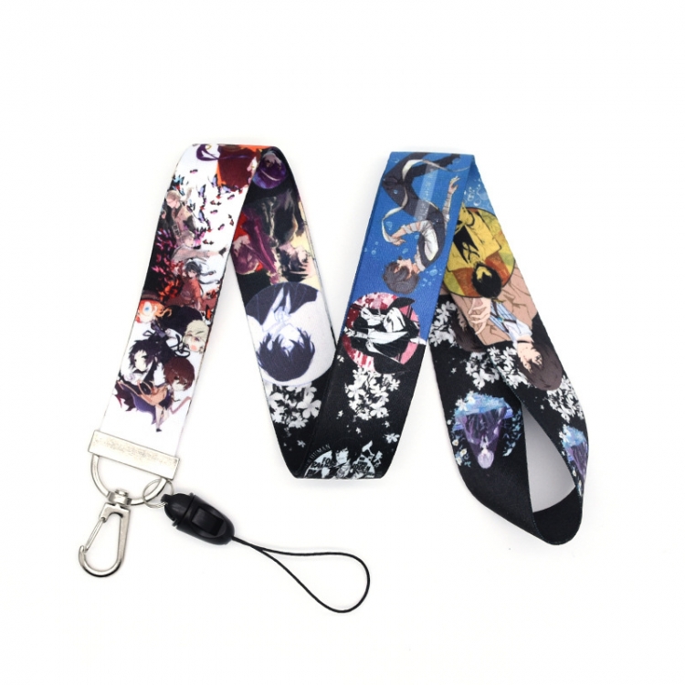 Bungo Stray Dogs Anime Silver buckle lanyard mobile phone rope 45cm  price for 10 pcs