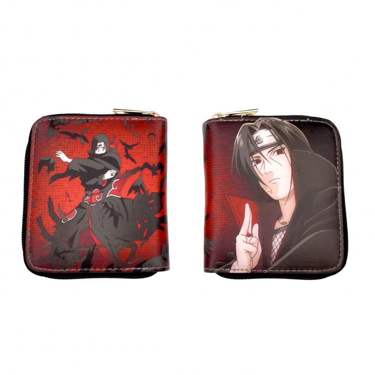 Naruto Short zipper card holder wallet 12X10CM style 3