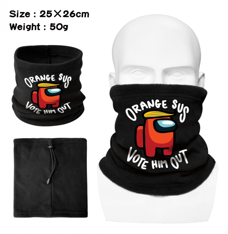 Among us Polar fleece pullover bib mask scarf